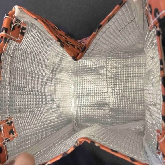 🥙Sale! New Insulated Lunch Bag Sealed Pink Leopard Print lunch Box Tote Bag - Picture 6 of 10